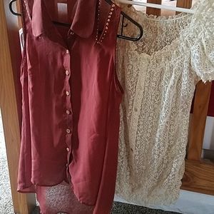 Short sleeve sheer tops